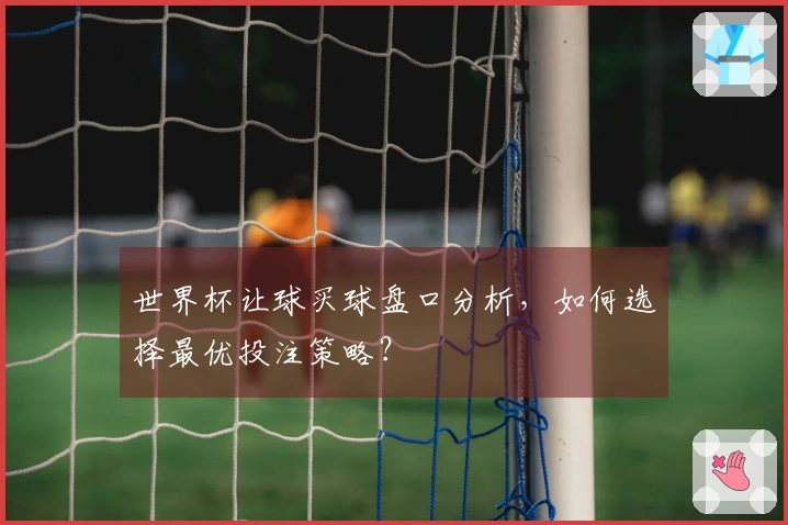 世界杯让球买球盘口分析，如何选择最优投注策略？